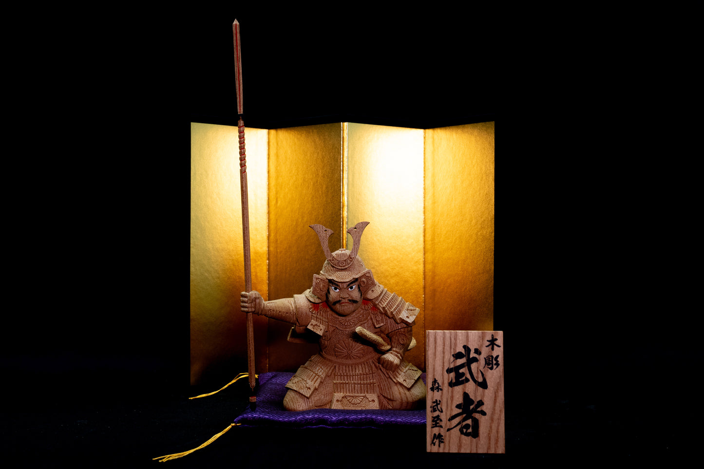 Wooden Warrior Statue – MUSHA/木彫 武者