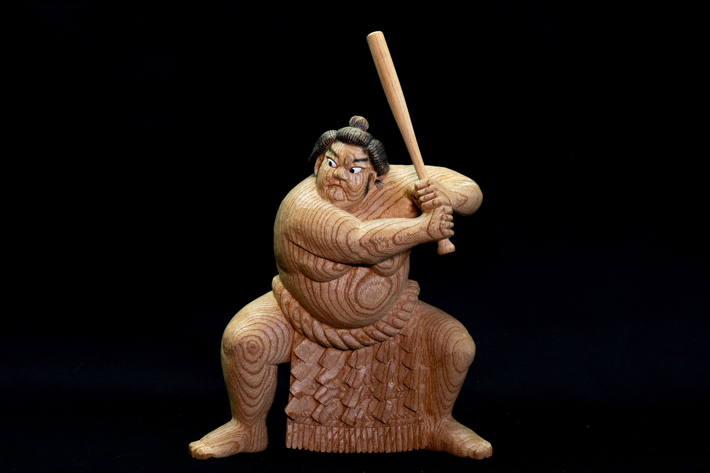 Wood Carving – YOKOZUNASLUGGER/木彫 – 横綱強打者