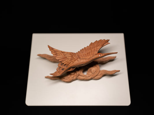 雲に鶴　マグネット / Crane in the Clouds – Wood Magnet